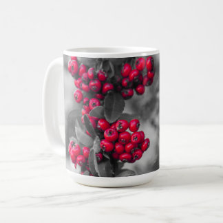 Pyracantha Berry Red and Gray Botanical Mug