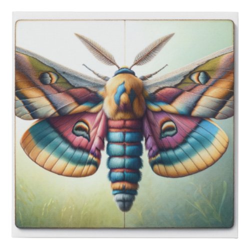 Pyralid Moth Top View 050624IREF107 _ Watercolor Faux Canvas Print
