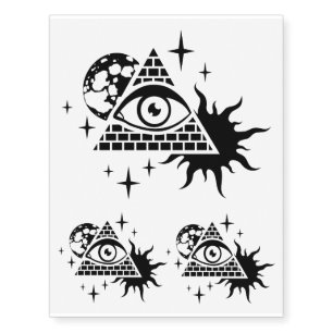 pyramid and the eye temporary tattoos