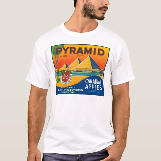 Pyramid Apple Label - Penticton B.C. Canada T-Shirt (Front)
