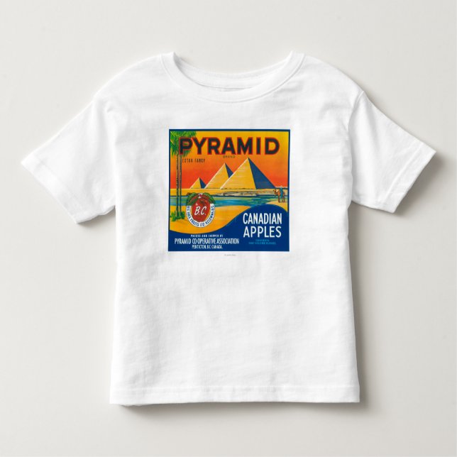 Pyramid Apple Label - Penticton B.C. Canada Toddler T-shirt (Front)