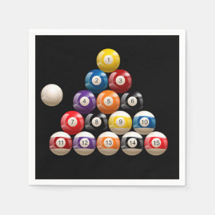 Pyramid billiard balls napkins