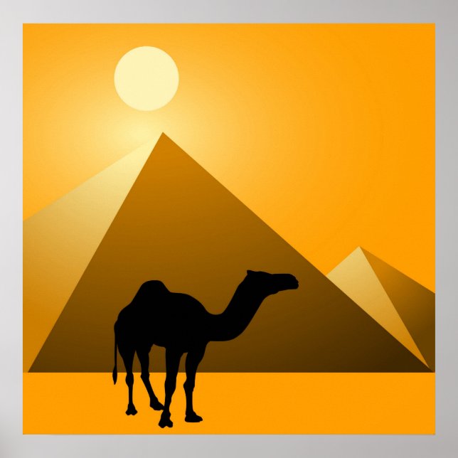 Pyramid & Camel Poster (Front)