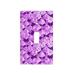 Pyramid crystals, purple light switch cover
