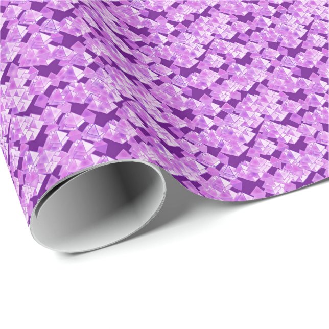 Pyramid crystals, purple wrapping paper (Roll Corner)