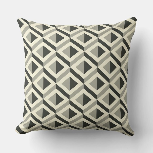 Pyramid Cube Throw Pillow (Front)