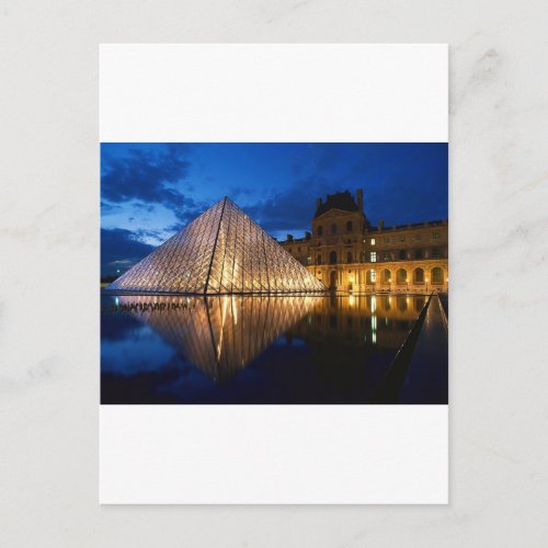 Pyramid in Louvre MuseumParisFrance Postcard