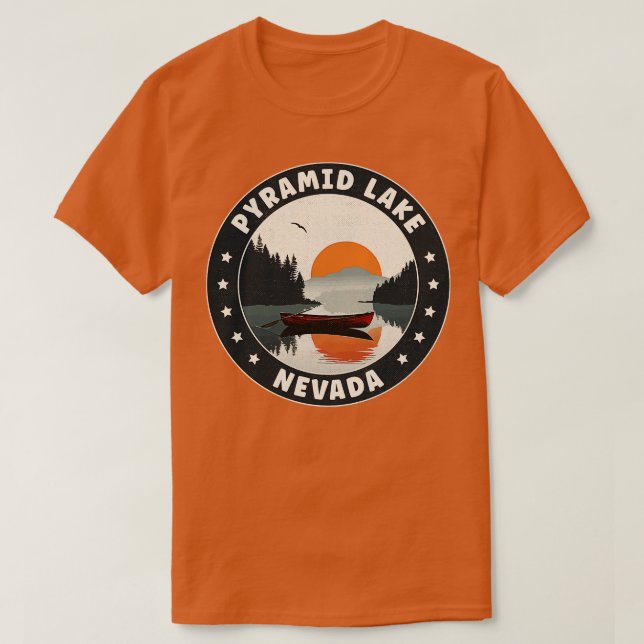 Pyramid Lake Nevada Sunset T-Shirt (Design Front)