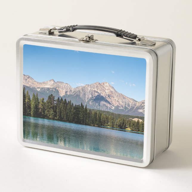 Pyramid Mountain, Canadian Landscape Photography Metal Lunch Box (Front)