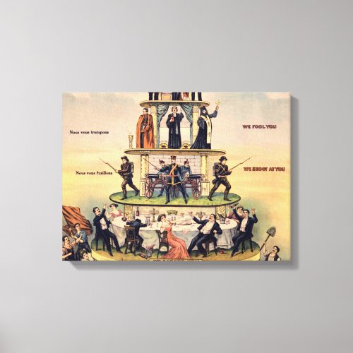 Pyramid Of Capitalist System Canvas Print