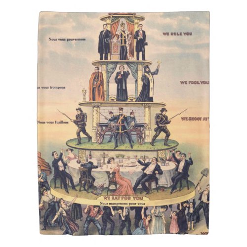 Pyramid Of Capitalist System Duvet Cover