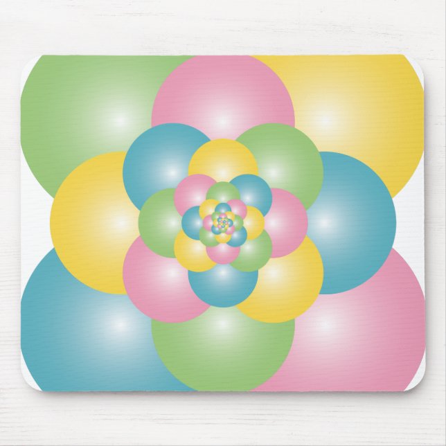 Pyramid of colorful balloons mouse pad (Front)