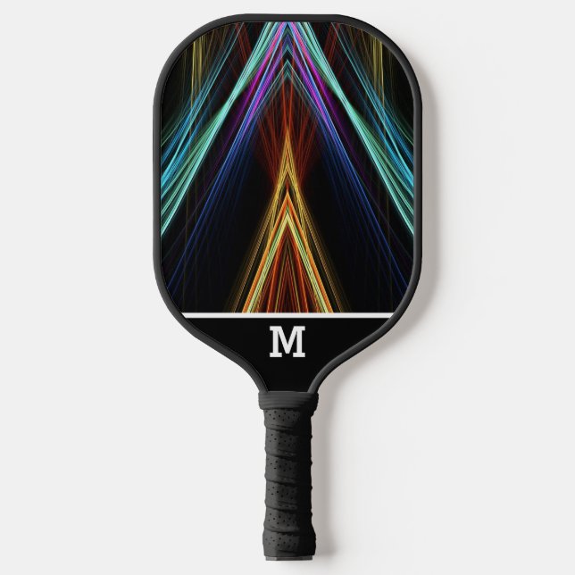  Pyramid of Colors vivid rays with Monogram Pickleball Paddle (Front)