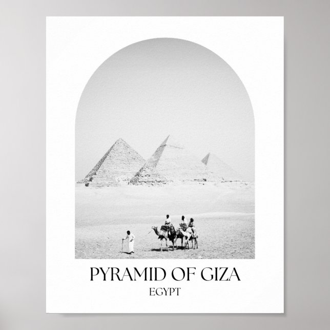 Pyramid of Giza Egypt Arch Photo Print (Front)