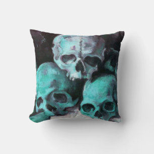 Pyramid of Skulls After Cezanne Throw Pillow