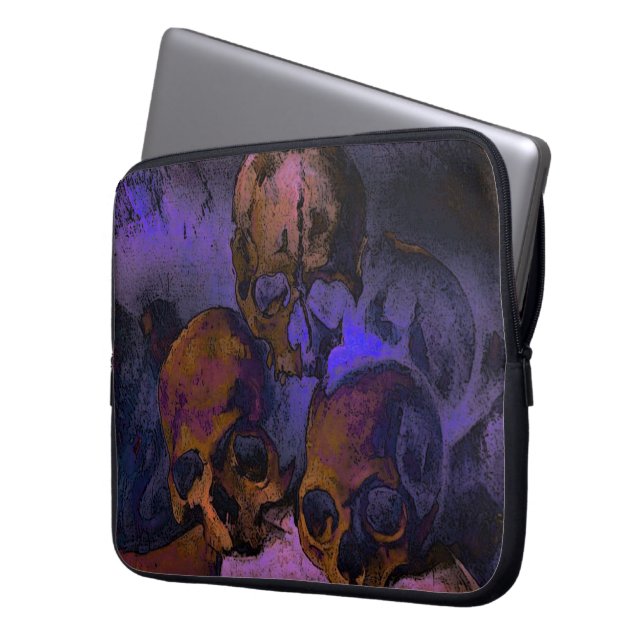 Pyramid of Skulls Laptop Sleeve (Front Left)