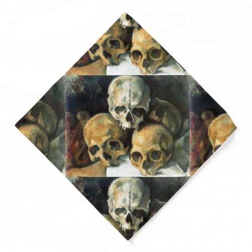 Pyramid of Skulls Paul Cezanne Painting Art Bandana