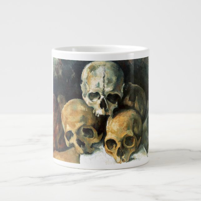 Pyramid of Skulls Paul Cezanne Painting Art Giant Coffee Mug (Front)