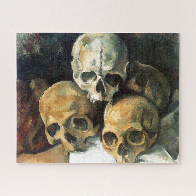 Pyramid of Skulls Paul Cezanne Painting Art Jigsaw Puzzle (Horizontal)