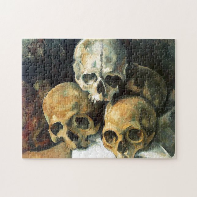 Pyramid of Skulls Paul Cezanne Painting Art Jigsaw Puzzle (Horizontal)