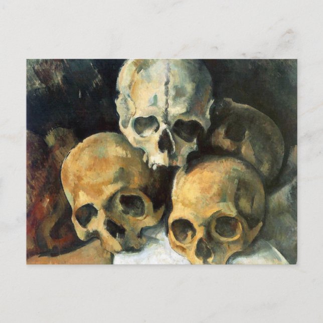 Pyramid of Skulls Paul Cezanne Postcard (Front)
