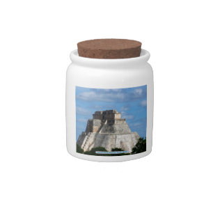 Pyramid Of The Magician, Uxmal, Mexico Candy Jar