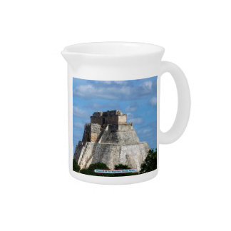 Pyramid Of The Magician, Uxmal, Mexico Drink Pitcher