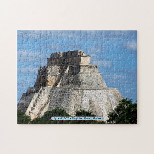 Pyramid Of The Magician, Uxmal, Mexico Jigsaw Puzzle (Horizontal)