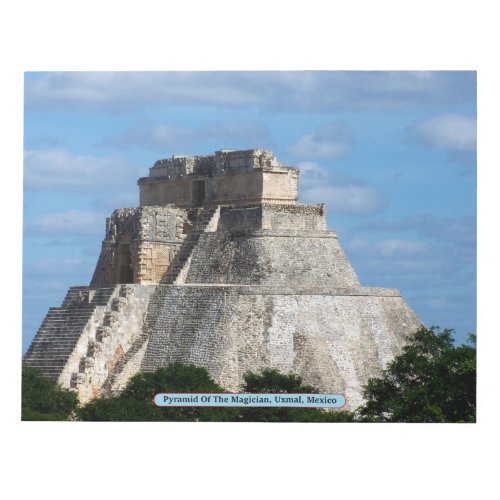 Pyramid Of The Magician Uxmal Mexico Notepad