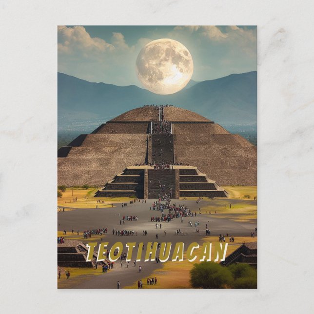 Pyramid of the Moon, Teotihuacan, Mexico Travel Postcard (Front)