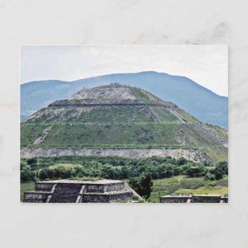 Pyramid Of The Sun At Teotihuacan Ruins Near Mexi Postcard