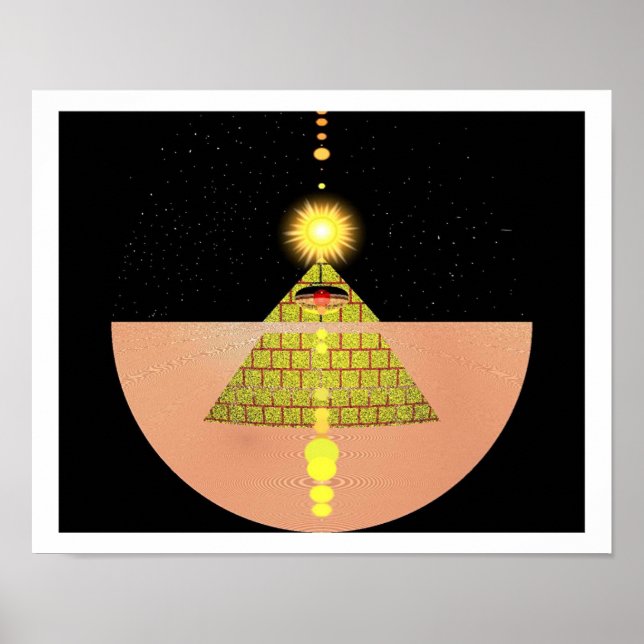 Pyramid of the Sun Godess by Kookie Poster (Front)