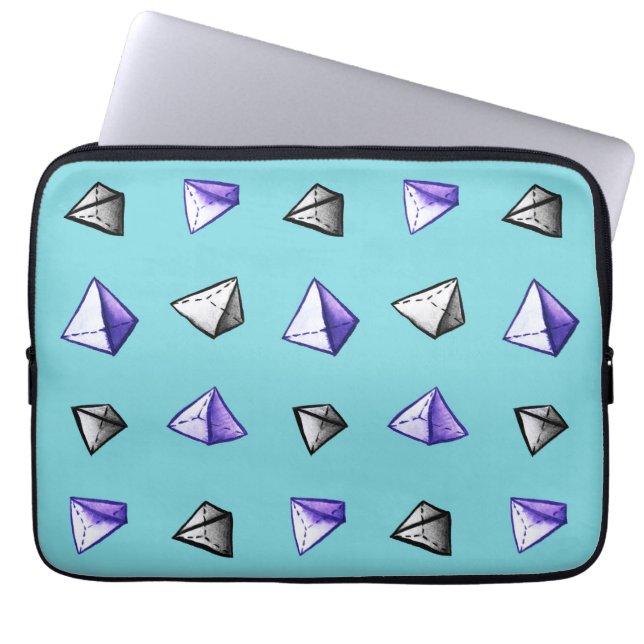 Pyramid Pattern Geometric Geek Math Lover Laptop Sleeve (Front)
