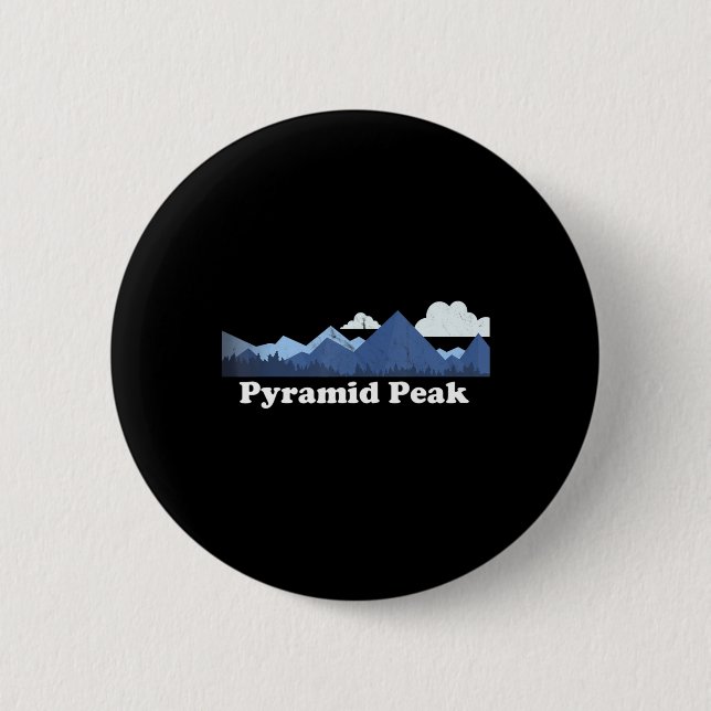 Pyramid Peak Bagger New York NY Climbing Hiking  Button (Front)