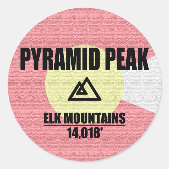 Pyramid Peak Classic Round Sticker (Front)