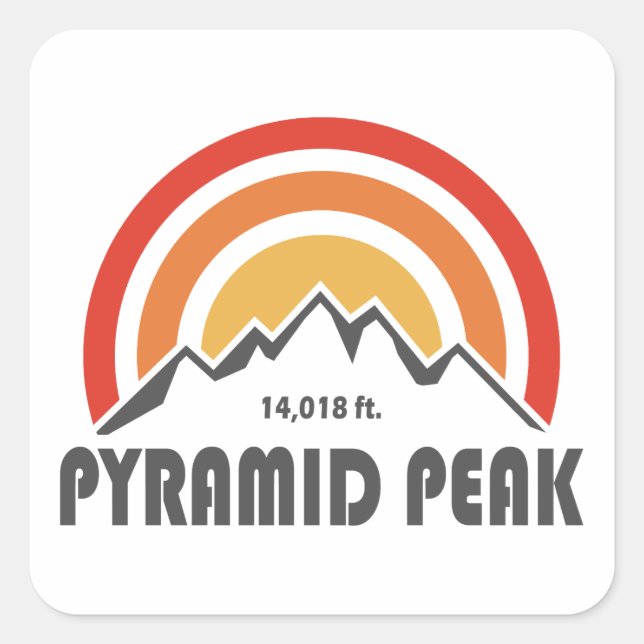 Pyramid Peak Square Sticker (Front)