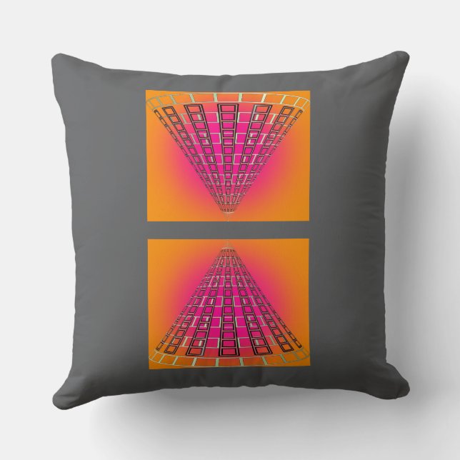 Pyramid Points  Throw Pillow (Back)