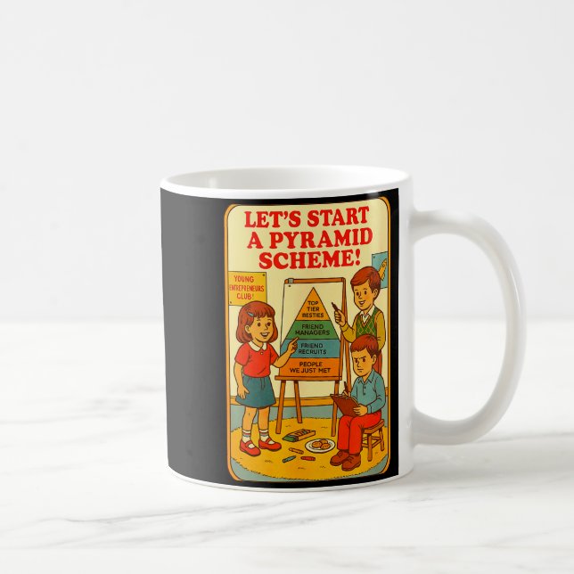 Pyramid Scheme Funny Blackcraft Cult Dark Humor Sa Coffee Mug (Right)