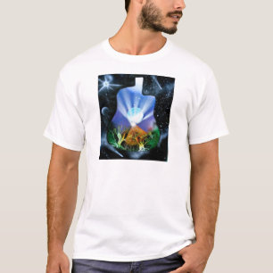 Pyramid Spray Painting with trees acoustic T-Shirt