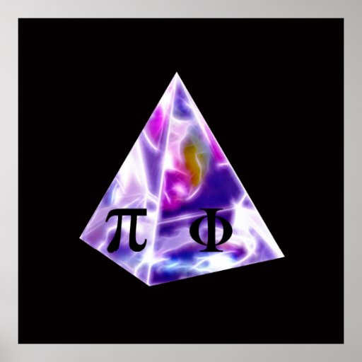 Pyramid the symbol Pi and the Golden Ratio Posters | Zazzle