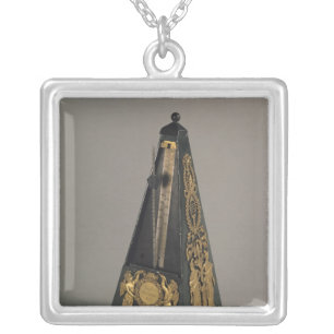 Pyramidal metronome, 1815 silver plated necklace