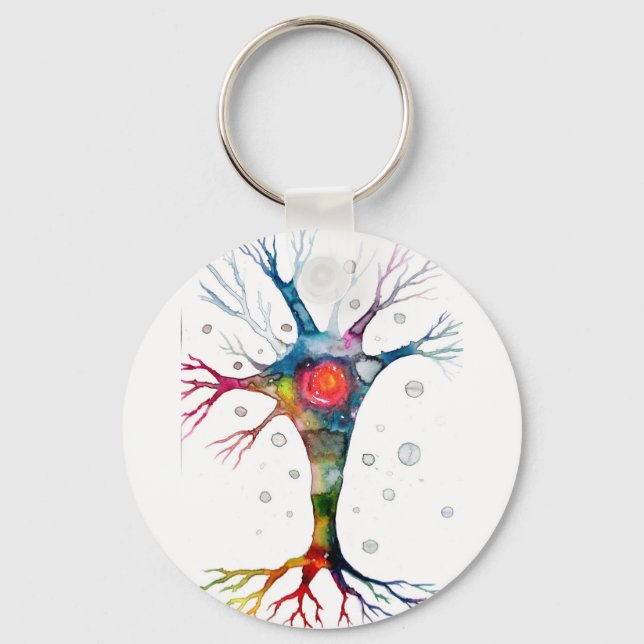Pyramidal neuron in the neocortex keychain (Front)