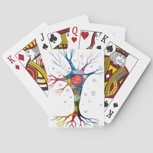 Pyramidal neuron in the neocortex poker cards (Back)