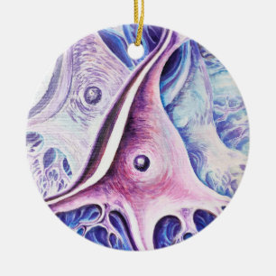 Pyramidal neurons ceramic ornament