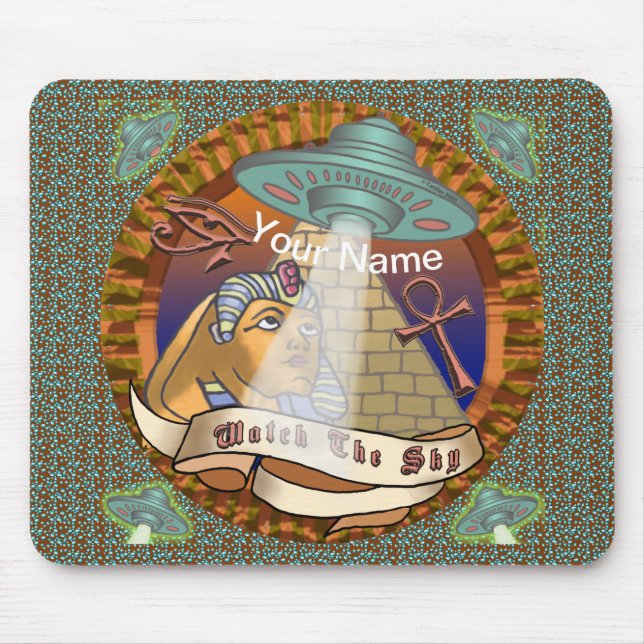 Pyramids Alien Spaceship   Mouse Pad (Front)