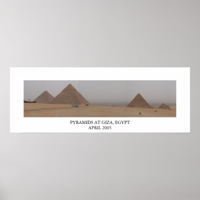 Pyramids at Giza, Egypt Poster (Front)