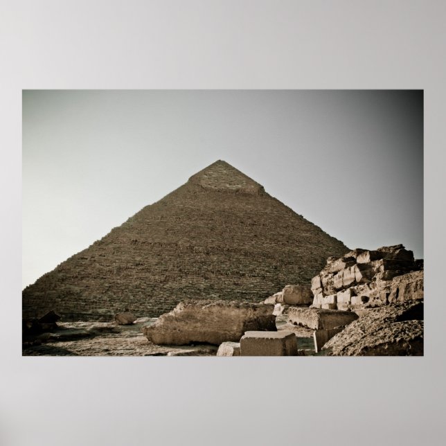 Pyramids at Giza in Cairo, Egypt Poster (Front)