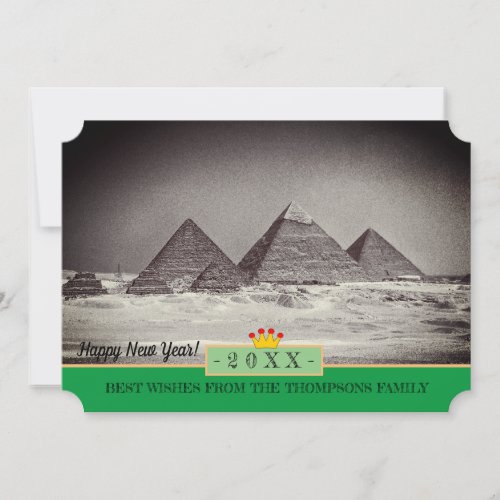Pyramids Cairo  Happy New Year Card Egypt