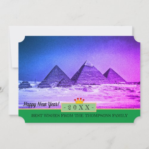Pyramids Cairo  Happy New Year Card Egypt