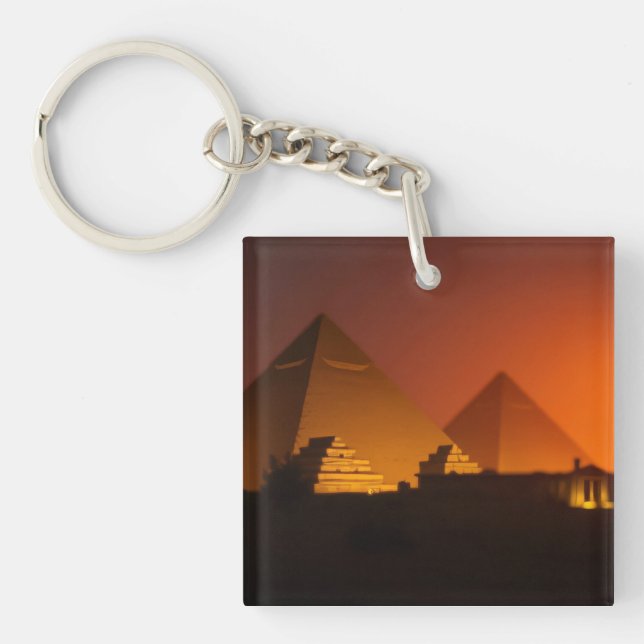 Pyramids design keychain (Front)